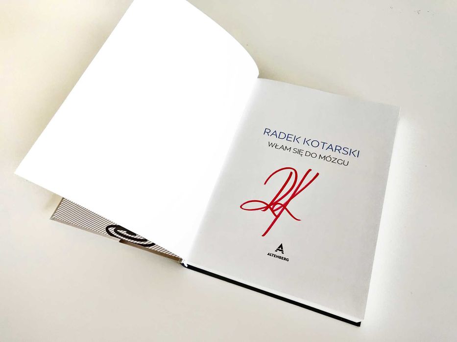 Książka "Włam się do mózgu" Radka Kotarskiego (z autografem)