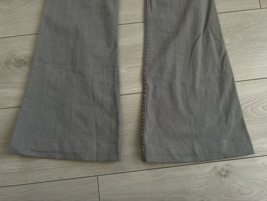 Джинсы винтаж серые низкая посадка широкие клеш flared bootcut 38 40