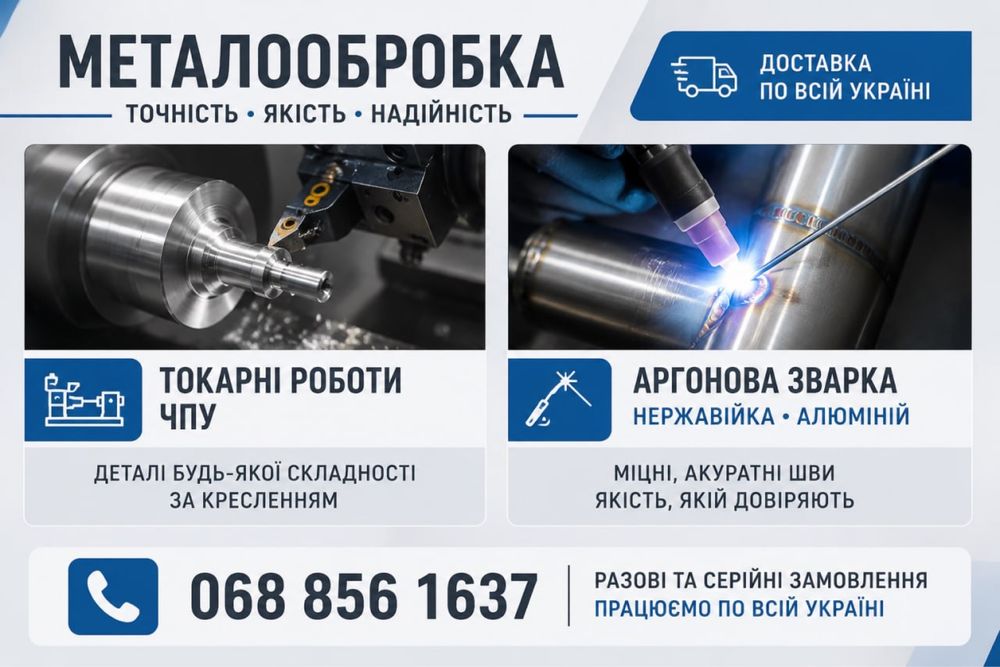 ‼️ БУДЬ-ЯКА СКЛАДНІСТЬ ‼️ Аргонная сварка алюминия меди нержавейки TIG Аргонове Аргонне зварювання Токарні роботи Фрезерні роботи