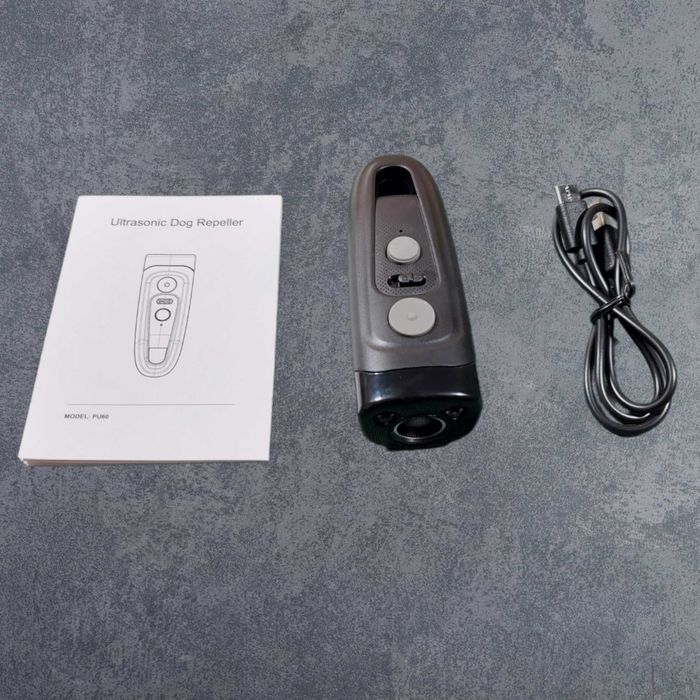 Ultrasonic PU-60 Black Ультра Отпугиватель собак с фонариком відлякувач собак
