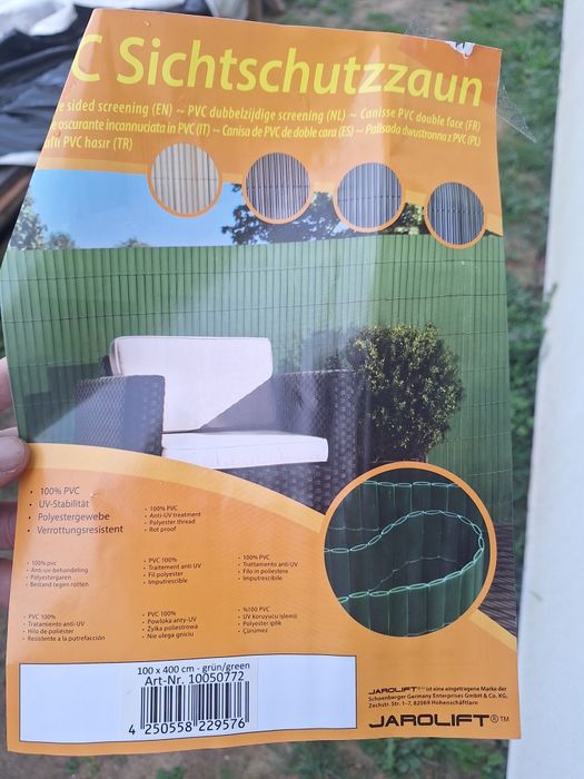 Pvc plotek ogrodowy firmy Sichtschutzzaun
