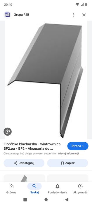 Wiatrownica obróbka blacharska antracyt