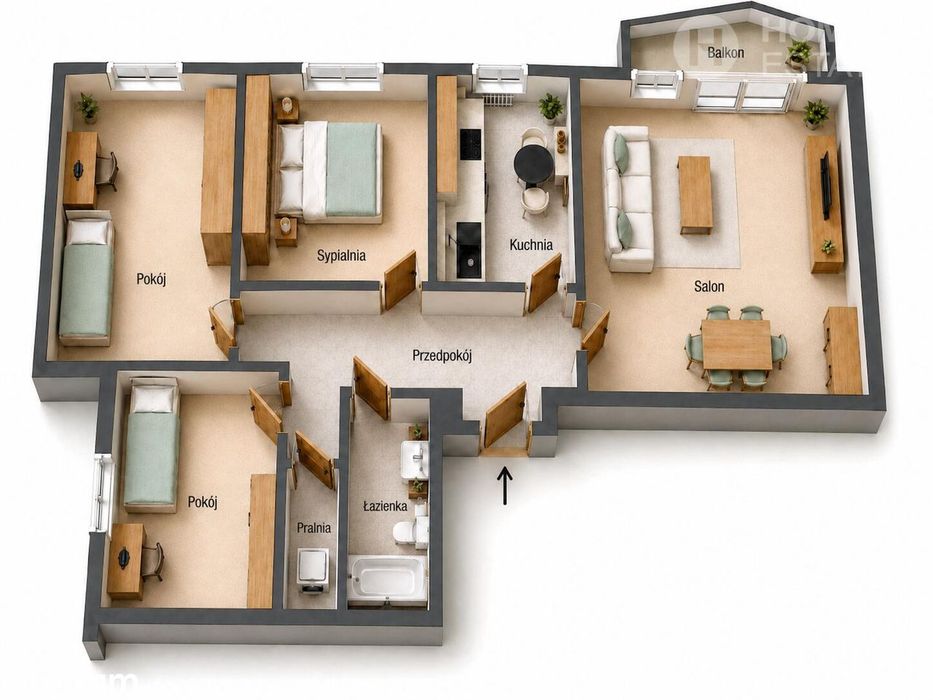 4-pokojowe wynończone pod klucz | osobna kuchnia | balkon