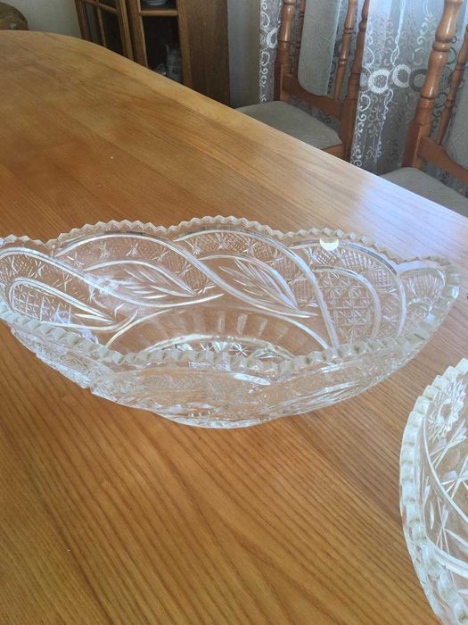 Салатники овальні кришталеві