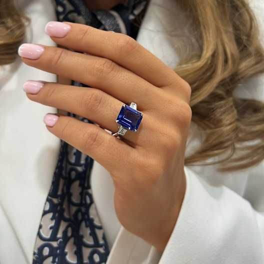 Pierścionek z tanzanitem i diamentami Tanzanite Luxe 4.65ct