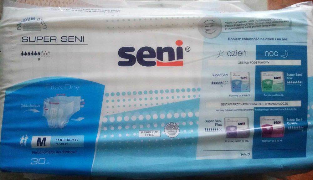 NOWE Pieluchomajtki SUPER SENI (rozm. M)