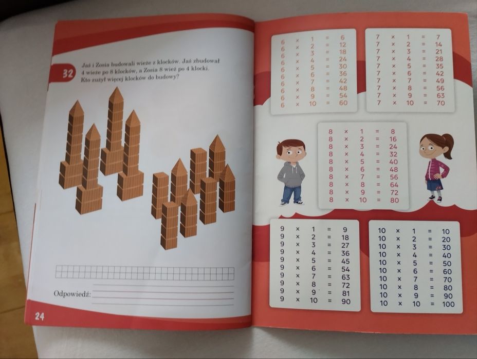 Tabliczka mnożenia, ćwiczenia