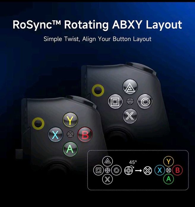 EasySmx m20  (Bluetooth + USB-C, Hall эффект стики, 1000Hz, механические кнопки,RGB)
