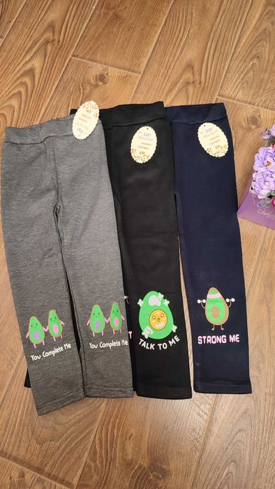 Якісні зимові лосини на меху з єдинорожками фірми Малиш