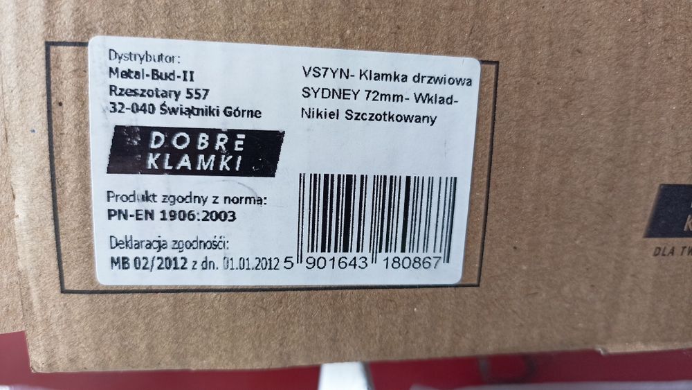 Nowa Klamka drzwiowa 72mm