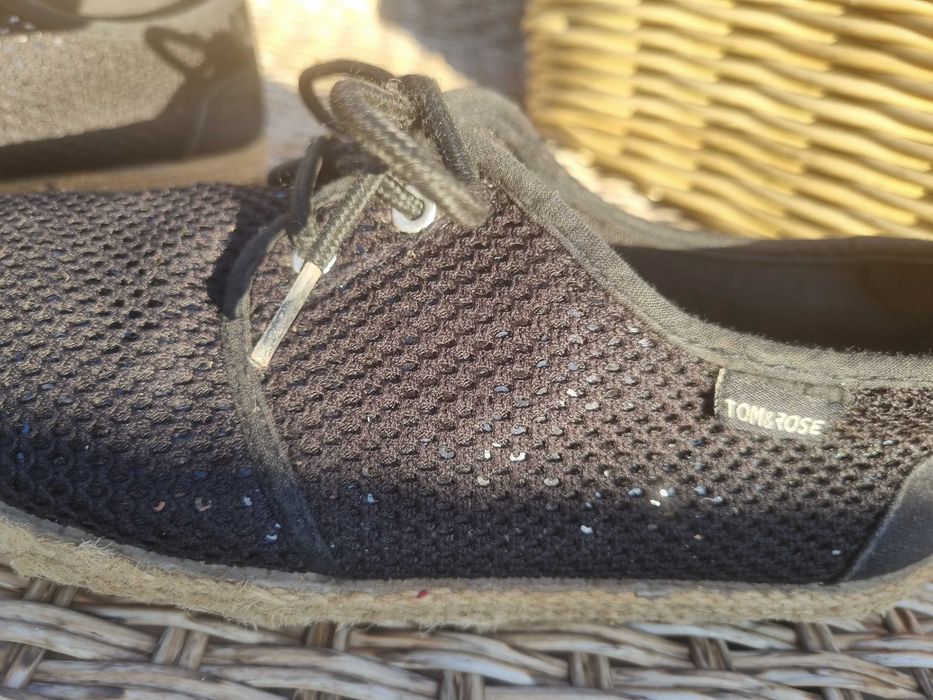 Trampki cenkinowe R37 TOM & ROSE tenisówki sneakersy espadryle