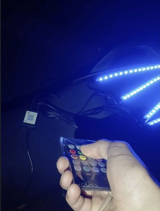 Светодиодная подсветка салона (ног) в авто RGB от USB / прикуривателя