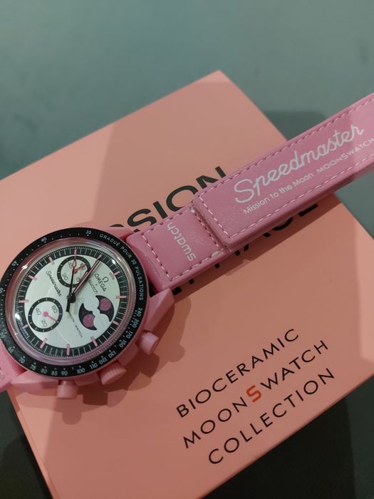 Swatch omega Moonphase rosa