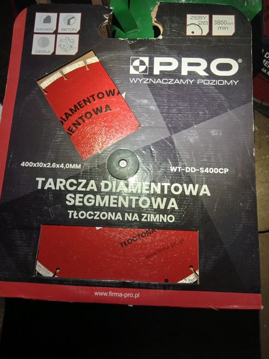 Tarcza diamentowa segmentowa tłoczona na zimno 400mm