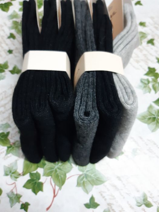 6 pares de meias novas em lã tamanho 35-40