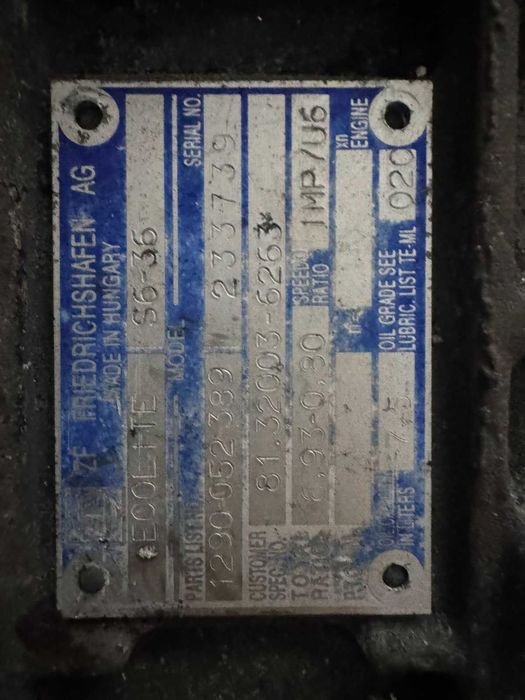 Коробка передач ZF 6S 36 КПП MAN 163