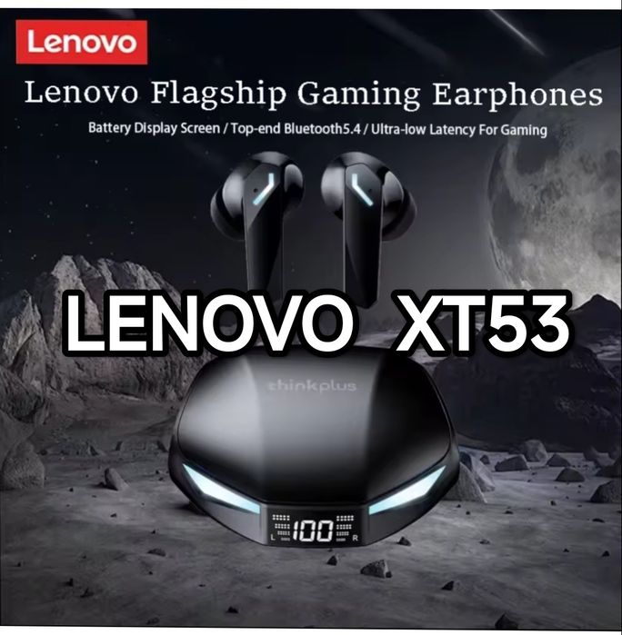 Lenovo XT53 блютуз навушники чорні та білі