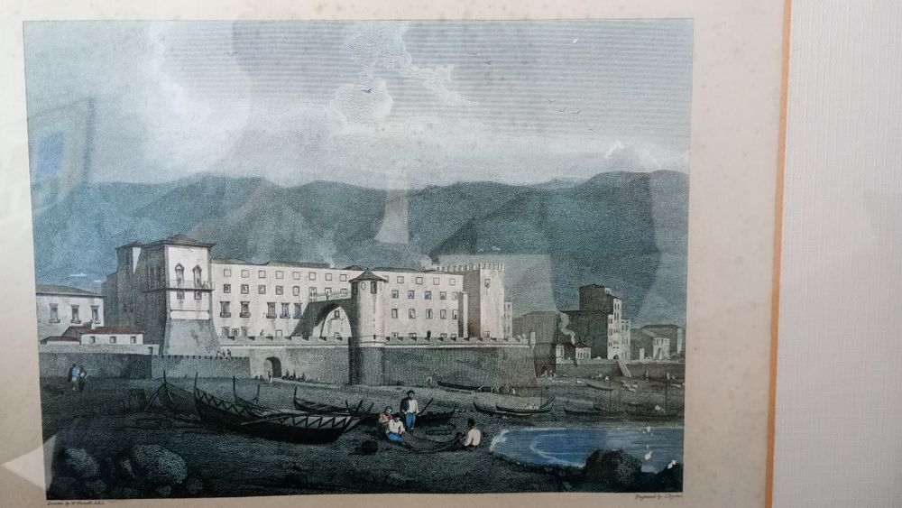 Quadro com litografia do Palácio de São Lourenço, Madeira, n.61/100