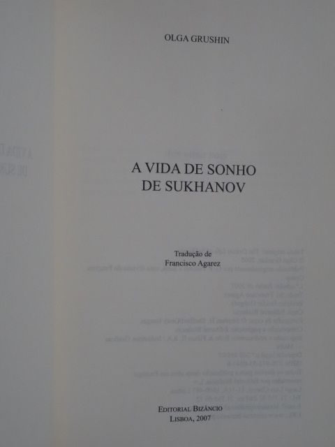 A Vida de Sonho de Sukhanov de Olga Grushin - 1ª Edição