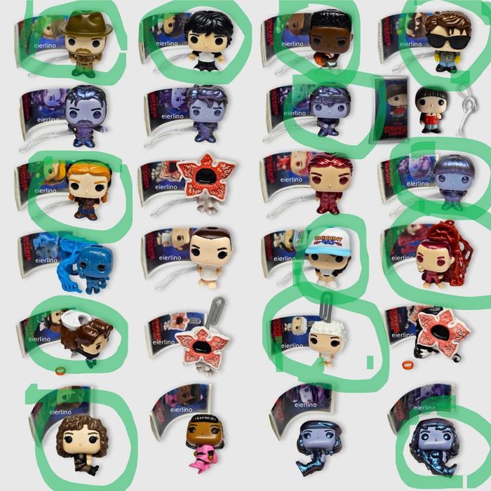 Troca Figuras Kinder Joy – Stranger Things (Repetidas / Em Falta)