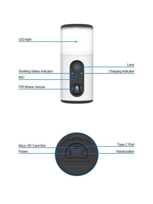 НОВИНКА Камера-Світильник Anran Wi-Fi Zoom 3MP сонячна панель акумул 5000 mAh