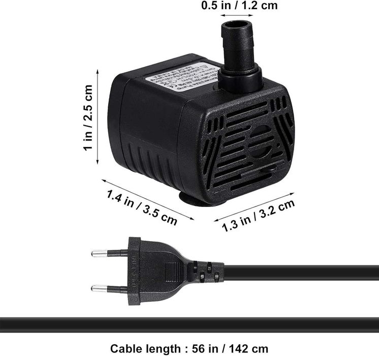Bomba de Agua submersível 4W para aquários fontes peixes tartarugas