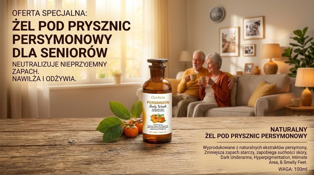 Japoński Żel Pod Prysznic z Persymoną 100ml – Neutralizuje 2-Nonenal i Zapach Skóry