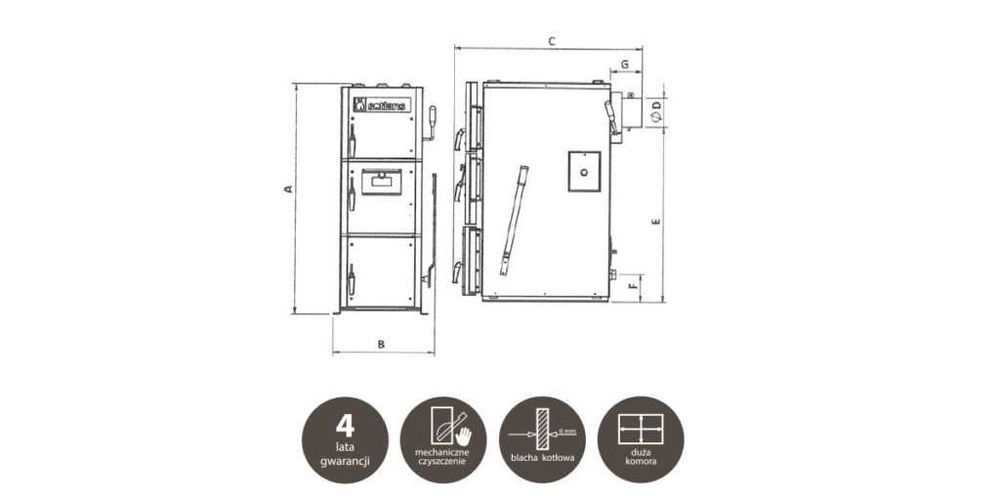 Kocioł / piec SETLANS SELVAN 15kW 5 klasa