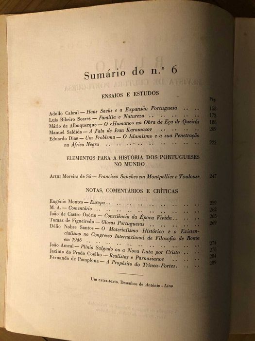 Revista Rumo Ano Nº 6, 1946- Revista de Cultura Portuguesa