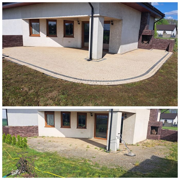 Mycie kostki brukowej i elewacji dachów