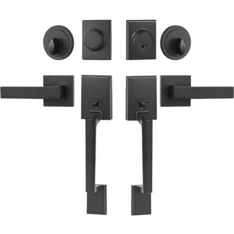 Zestaw klamek do drzwi z kluczem