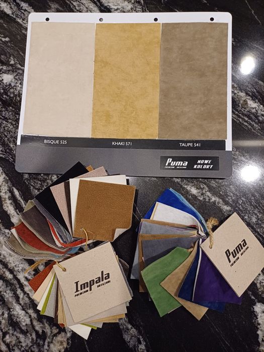 Materiały obiciowe próbki próbniki Puma Impala