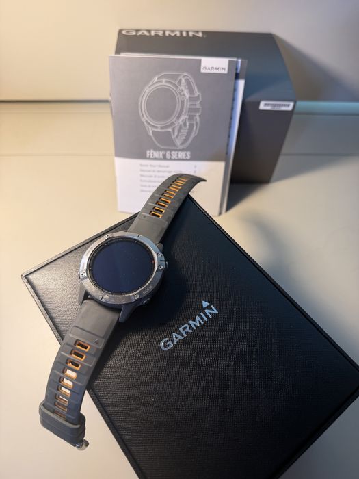 Garmin fēnix 6 Sapphire Titanium + pudełko