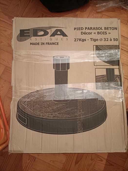 Base para chapéu-de-sol, castanho, de 27 Kg. C/o Novo