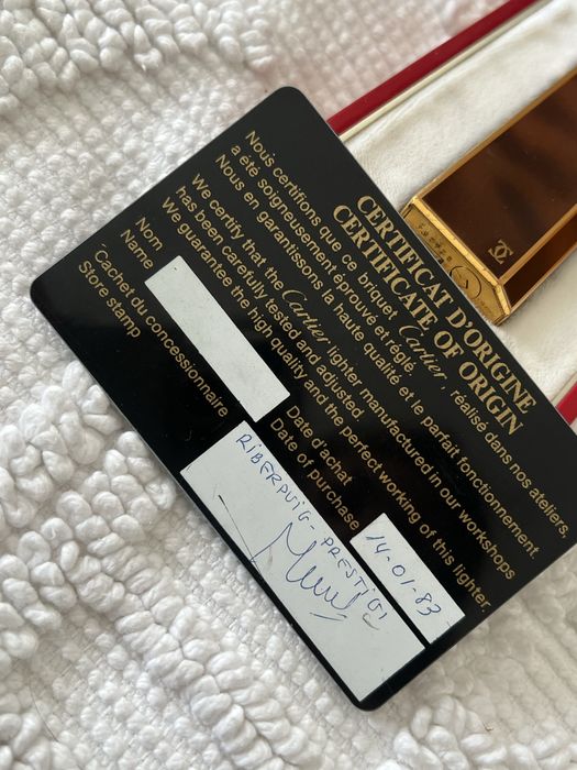 Isqueiro Cartier 1983 - Original , tudo incluido