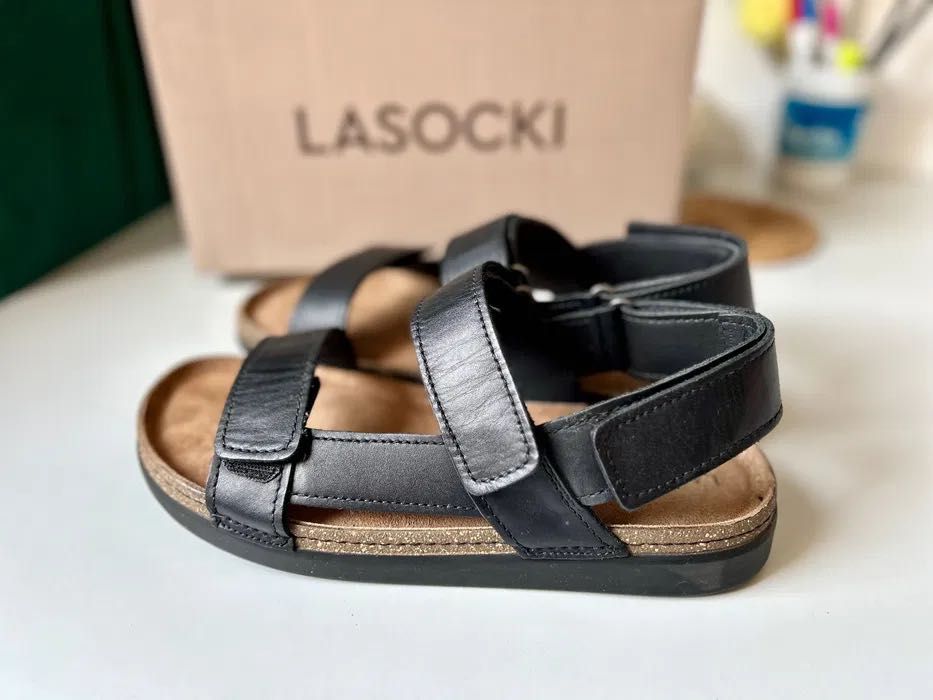 Lasocki sandały skórzane (jak nowe) (43)