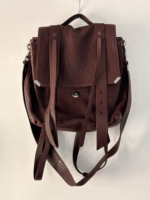 AllSaints Vincent Leather Backpack (cor Burgundy / Oxblood)