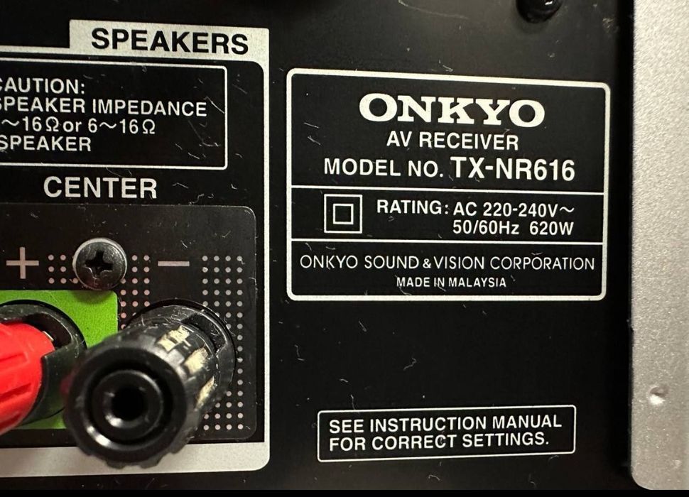 7.2 AV Amplituner ONKYO TX-NR616, HDMI, USB, Flac