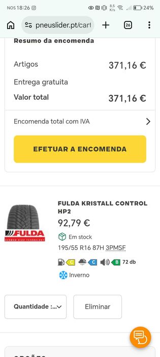 4 PNEUS 195/55 e JANTES 16