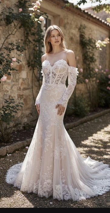 Suknia slubna ivory krem