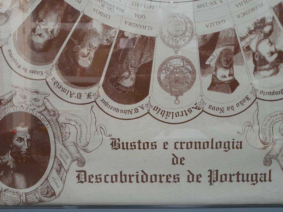 Quadro/Moldura acrílico d Bustos e cronologia Descobridores d Portugal