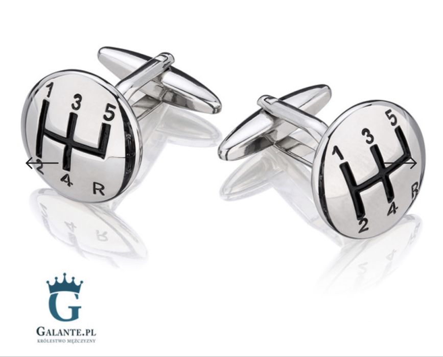 Nowe spinki do mankietów GALANTE skrzynia  biegów SD-1234