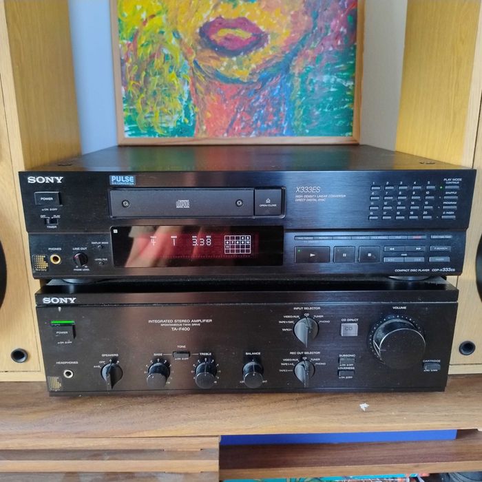 Zestaw audio Sony ES + głośniki Unitra