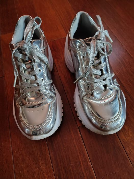 Srebrne sneakersy Deichmann by Rita Ora r. 39