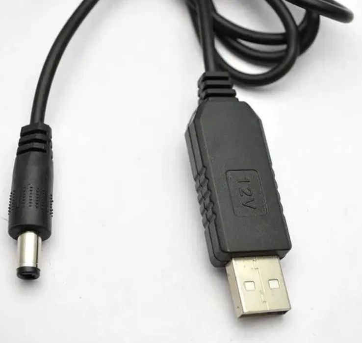 Кабель перехідник для роутера від павербанка USB to DC 5V to 12V, 9V