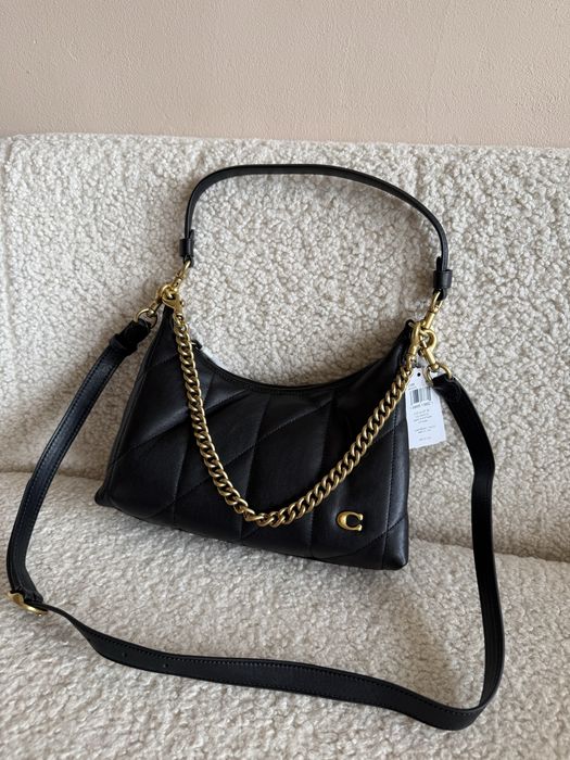 Сумка Coach Juliet Shoulder чорна/молочна