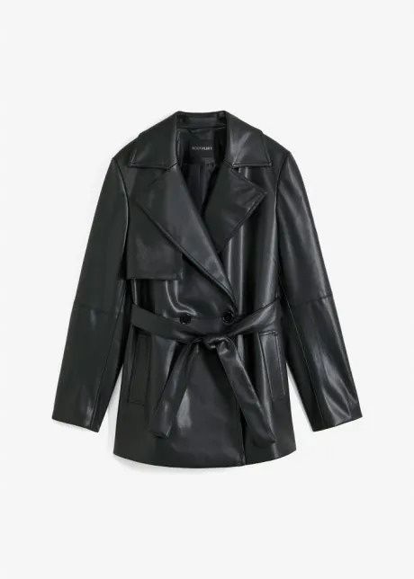 B.P.C płaszcz żakietowy z eko skóry ^44