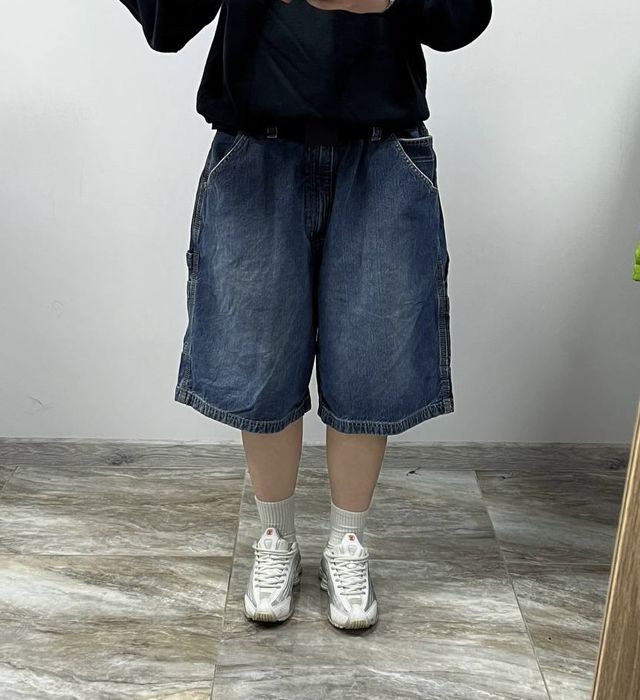Вінтажні широкі шорти джинсові карпентери BAGGY XXL rap vintage carpenter shorts широкие шорты бегги carhartt typ