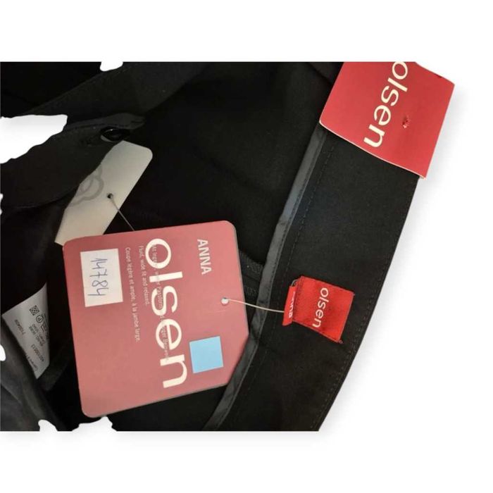 Spodnie Olsen 36 S czarne eleganckie | szerokie nogawki wieczorowe NEW