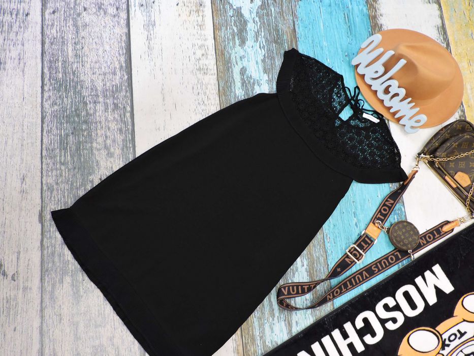 Reserved Sukienka czarna koronka M